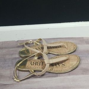 Sam and Libby nude flats sandles size 8